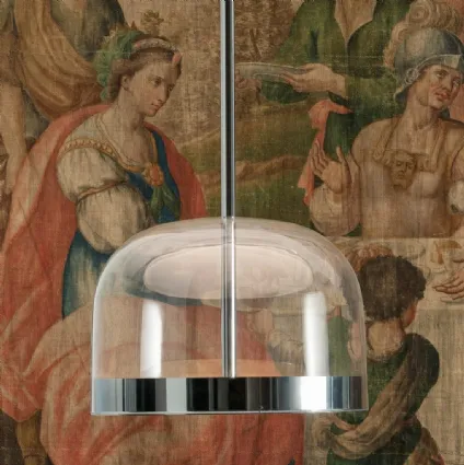 Lampada Equatore grande in vetro di Fontana Arte