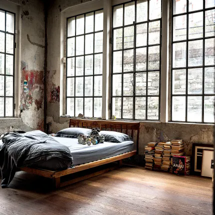 Letto in legno massello con testiera Bam Bam di Riva1920