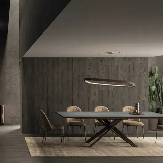 Tavolo 4x4 allungabile in Cemento di Ozzio