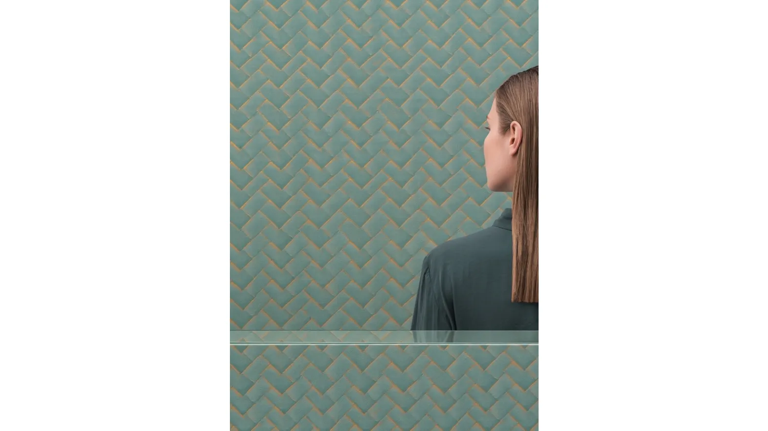 Carta da parati in tessuto non tessuto Yumi con grafica stilizzata di Wall&Decò
