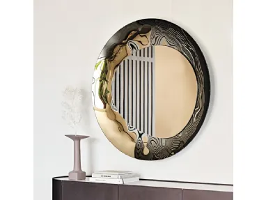 Specchio da parete tutto in cristallo specchiato fumé o specchiato bronzo Cosmos di Cattelan Italia
