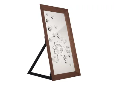 Specchio Flower Power con cornice in legno di Midsummer Milano