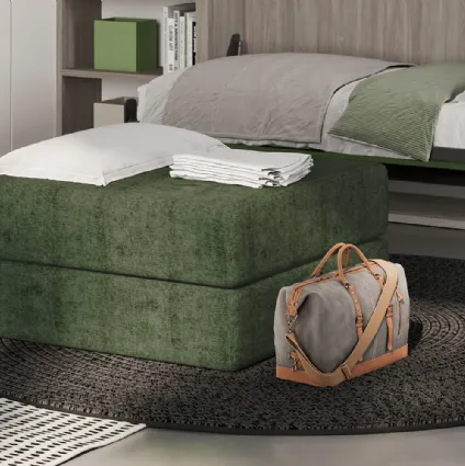 Pouf letto Inmotion in tessuto di Clever