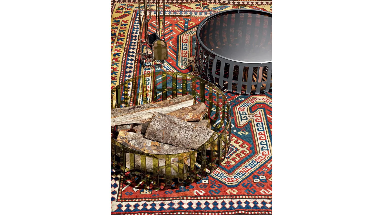 Tavolino contenitore di design in policarbonato Panier di Kartell