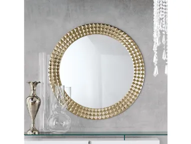 Specchio Egypt con cornice in legno foglia oro di Cattelan Italia