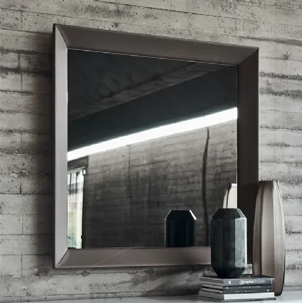 Specchio con cornice rivestita in pelle Taxedo di Cattelan Italia