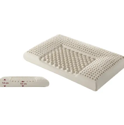 Guanciale Lattice massaggiante ergo con sagomatura ergonomica ribassata al centro di Sogno Veneto