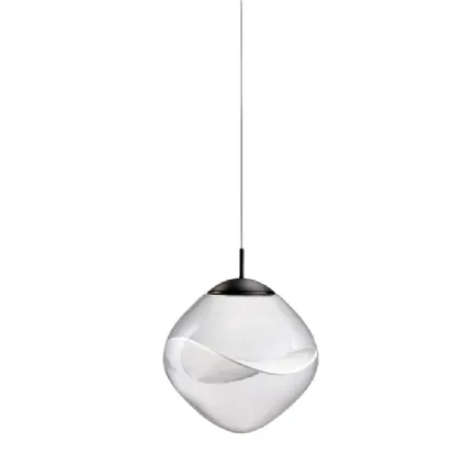 Lampada a sospensione in vetro Aether di Lumina