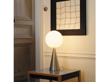 Lampada da tavolo Bilia in vetro e metallo di Fontana Arte