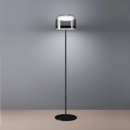 Lampada con paralume in vetro di Fontana Arte