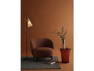 Lampada da terra K-Lux in acciaio con diffusore in plexiglas di Kartell
