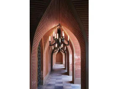 Lampada a sospensione Khan in policarbonato finitura Nero di Kartell
