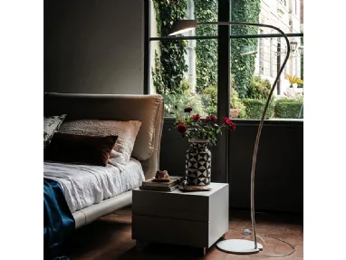 Lampada da terra in acciaio cromato Little Flag di Cattelan Italia