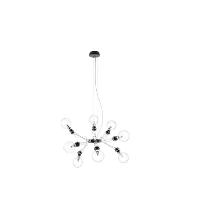 Lampada a sospensione in metallo e vetro Matrix 8 di Lumina