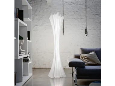 Lampada appendiabiti da terra in polietilene bianco Sipario Light di Cattelan Italia
