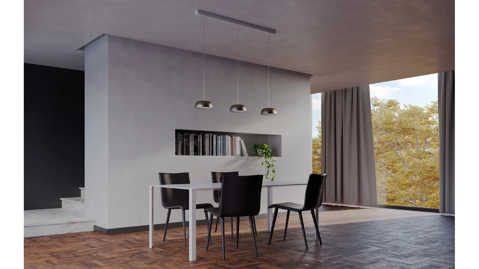 Lampada a sospensione in alluminio Tia di Lumina