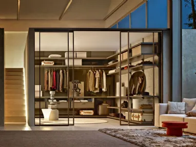Cabina Armadio con ante scorrevoli Dwell Gliss Walk-In di Molteni & C