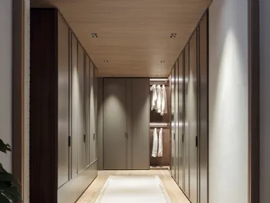 Cabina Armadio con ante battenti Gliss Master Blend in laccato opaco di Molteni & C
