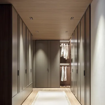 Cabina Armadio con ante battenti Gliss Master Blend in laccato opaco di Molteni & C