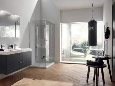 Mobile da Bagno Aquo in laccato opaco Degré Grigio Titanio di Scavolini Bathrooms