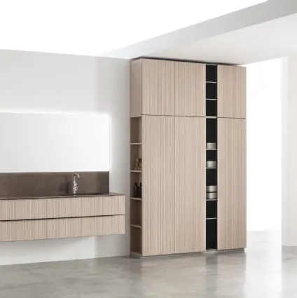 Mobile da Bagno sospeso in melaminico finitura Riga sbiancato Rail 02 di Arcom
