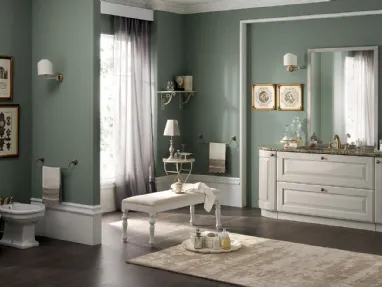 Mobile da Bagno Baltimora in laccato opaco Grigio Chiaro di Scavolini Bathrooms