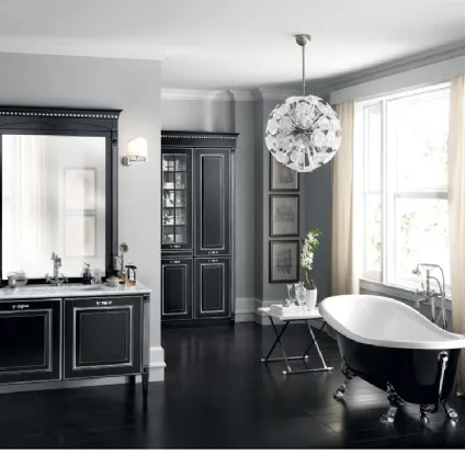 Mobile da Bagno Baltimora Laccato Opaco Nero e Argento di Scavolini Bathrooms