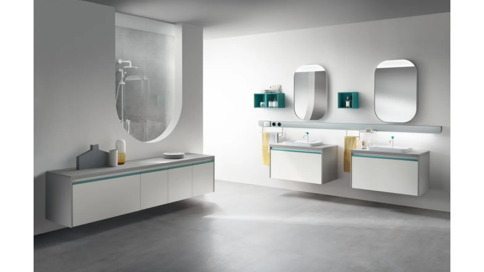 Mobile da Bagno Dandy Plus Laccato Opaco Bianco Prestige di Scavolini Bathrooms
