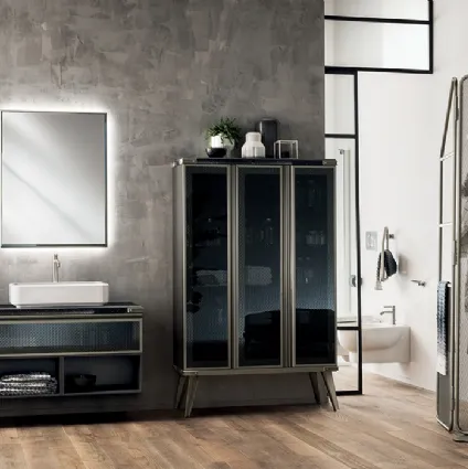 Mobile da Bagno Diesel Open Workshop con ante in vetro di Scavolini Bathrooms