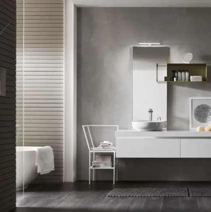 Mobile da Bagno sospeso in Frassino Bianco E-Gò 61 di Arcom
