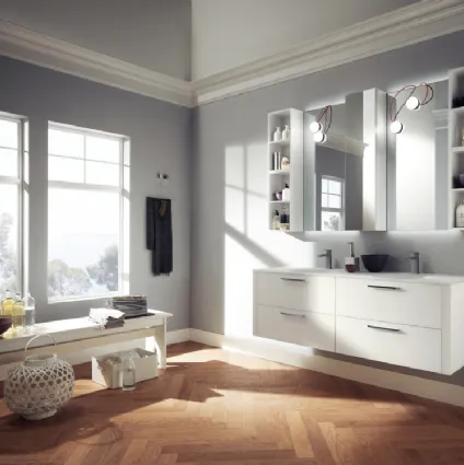 Mobile da Bagno Font Laccato Opaco Bianco di Scavolini Bathrooms