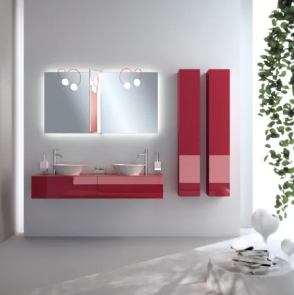 Mobile da Bagno Font Vetro Lucido Rubino di Scavolini Bathrooms