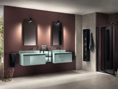 Mobile da Bagno FFormalia Freestyle Vetro Lucido Verde Aloe di Scavolini Bathrooms