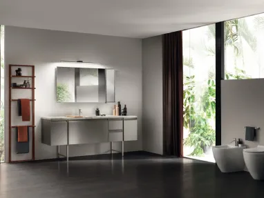Mobile da Bagno Formalia Laccato Opaco Titanio di Scavolini Bathrooms