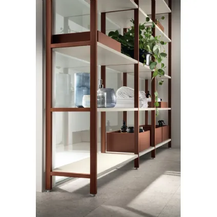 Mobile da Bagno Formalia Sistema Parete Status Ruggine  di Scavolini Bathrooms