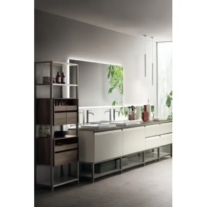 Mobile da Bagno Formalia Sistema Parete Status Titanio  di Scavolini Bathrooms
