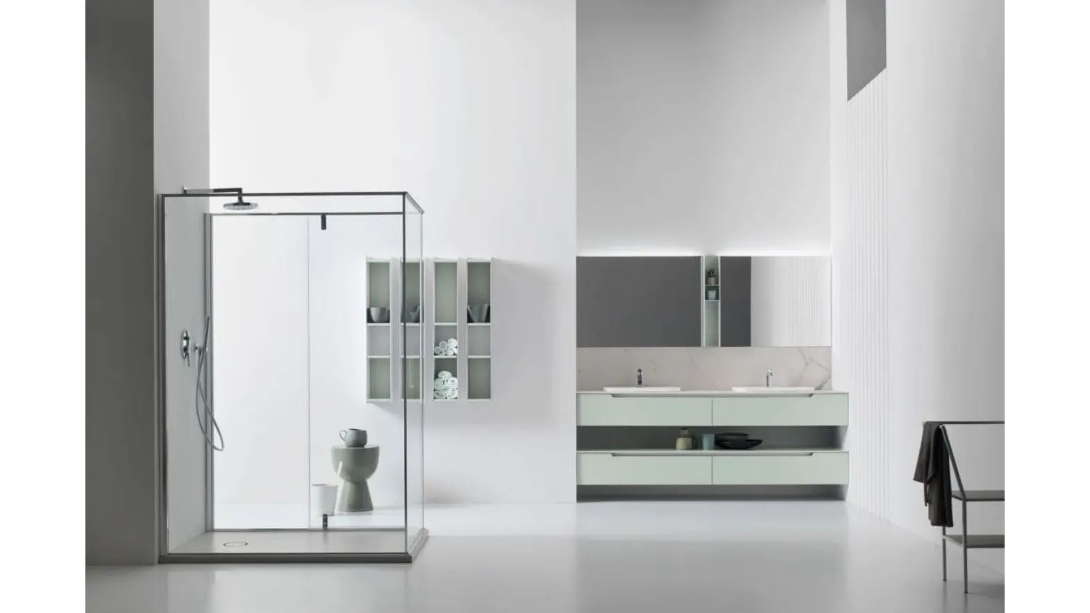 Mobile da Bagno sospeso Gold 05 laccato The verde di Arcom