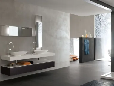 Mobile da Bagno sospeso laccato opaco Goya 29 di Arcom