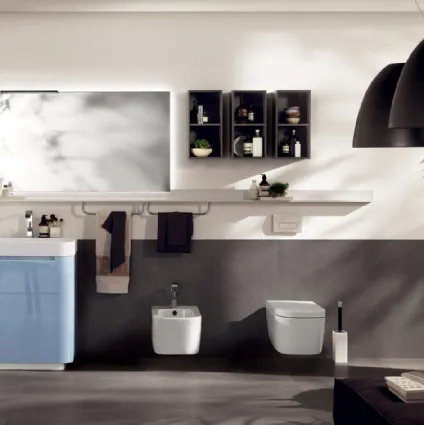 Mobile da Bagno Idro in laccato lucido Azzurro Laguna di Scavolini Bathrooms