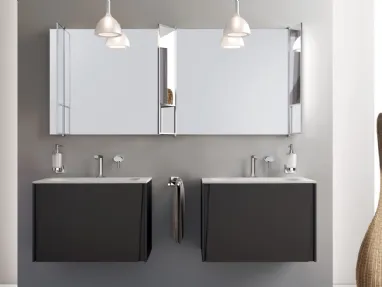 Mobile da Bagno Lagu in laccato opaco Grigio Ferro di Scavolini Bathrooms