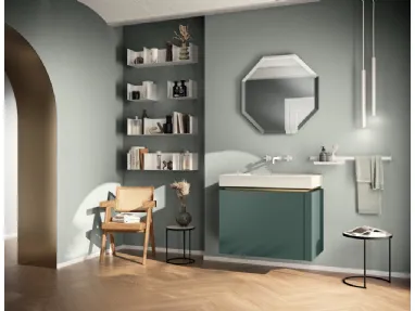 Mobile da Bagno Lido Laccato Opaco Verde Comodoro di Scavolini Bathrooms