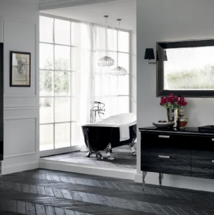 Mobile da Bagno Magnifica in laccato lucido Nero Ardesia di Scavolini Bathrooms