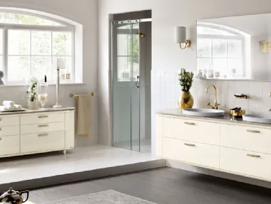 Mobile da Bagno Magnifica in laccato lucido Panna Porcellana di Scavolini Bathrooms