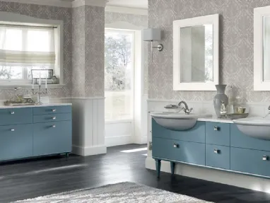 Mobile da Bagno Magnifica in laccato opaco Verde Ottanio di Scavolini Bathrooms