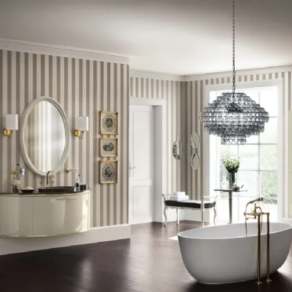 Mobile da Bagno Magnifica Laccato Lucido Tortora e Oro di Scavolini Bathrooms