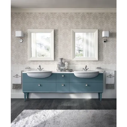 Mobile da Bagno Magnifica Laccato Opaco Verde Ottanio di Scavolini Bathrooms