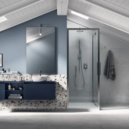 Mobile da Bagno Miko laccato Opaco Blu Moon di Scavolini Bathrooms