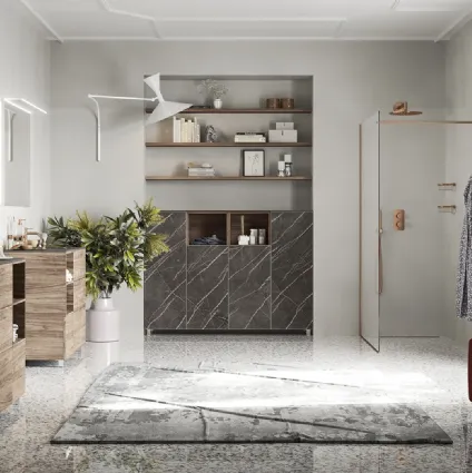 Mobile da Bagno a terra Push Open 01 di Inda