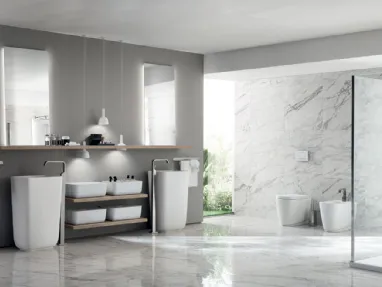 Mobile da Bagno Qi con lavabo monoblocco a terra di Scavolini Bathrooms