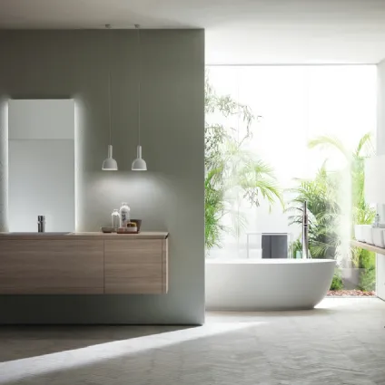 Mobile da Bagno Qi in Decorativo Olmo Hono 01 di Scavolini Bathrooms